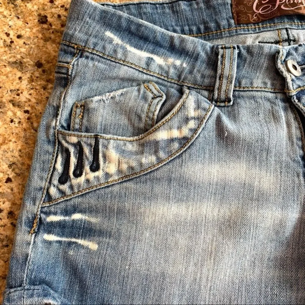 C Pink Denim Shorts 9‎